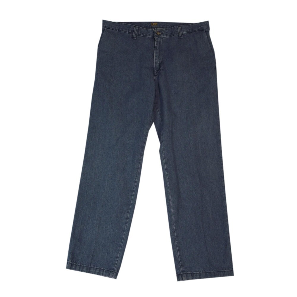 Lee Pants Mens 36 Blue Chino Denim Flat Front Dad Jeans Retro 36x30